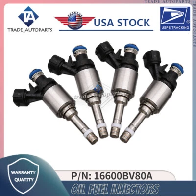 Juego (4) Inyectores de combustible GDI de gas para Nissan Sentra Juke 2014-19 1,6 L 16600BV80A# Foto 1 de 4