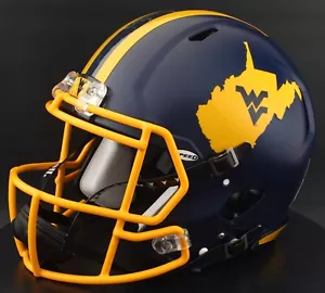 WEST VIRGINIA MOUNTAINEERS Riddell Speed Full Size AUTHENTIC Football Helmet - Picture 1 of 4
