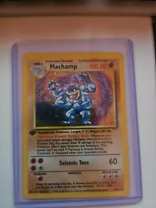 MACHAMP HOLO 1st Edition #8 Uncommon PSA Worthty Base Set Pokémon - Picture 1 of 10
