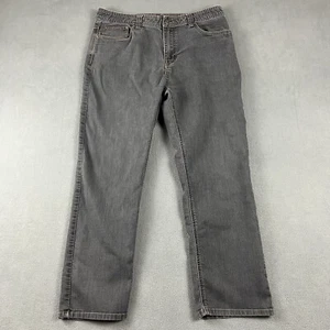 Prana Jeans Mens 36X30 Gray Bridger Straight Leg Dark Wash Stretch Denim Casual - Picture 1 of 12