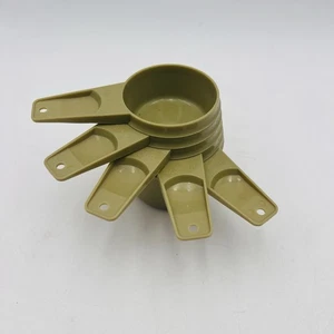 Juego de 5 tazas medidoras vintage Tupperware verde aguacate retro - Imagen 1 de 5