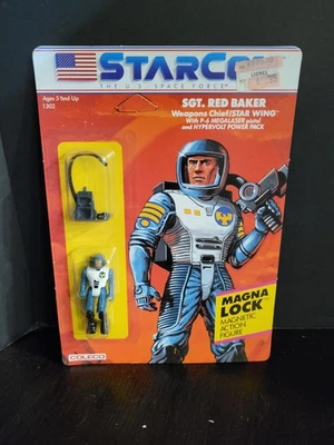 Sgt. Red Baker 1986 STARCOM Vintage Coleco MOC NEW UNPUNCHED - Image 1 of 2