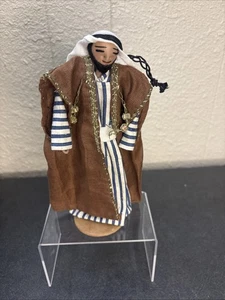 Vintage~Aqabat Jaber Refugee Camp~Gerico, Giordania~bambola fatta a mano~uomo di Giordania - Foto 1 di 5