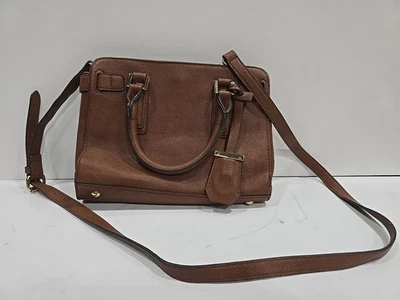 Merona искусственной кожи арбалет Дамская сумка желтовато-коричневый каштан с ремнем бесплатный S и H  - Изображение 1 из 4