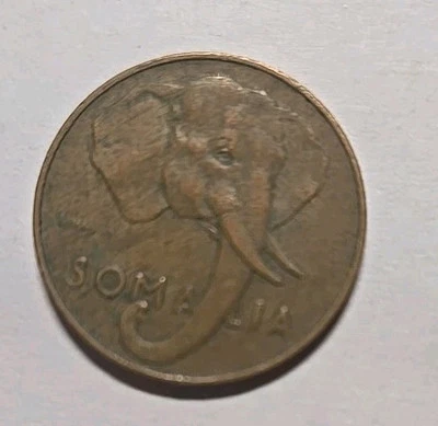 1950 Somalia 1 Centesimo Detail Coin Elephant Italian Dependency Somaliland KM 2 - Image 1 of 2