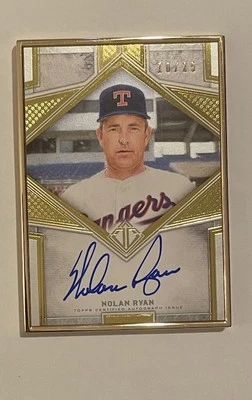 2019 Topps Transcendent Nolan Ryan Gold Frame Auto /25 Texas Rangers - Image 1 of 4