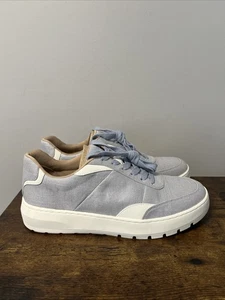 NEW Vionic Elsa Lace-Up Casual Shoe Women’s Sz 9, Blue Haze Metallic Linen - Picture 1 of 10