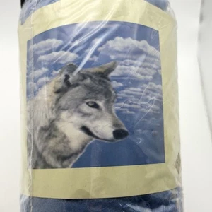 NorthPoint Trading Wolf Fleece Throw Blanket Cold Stare ~50”x60” - Picture 1 of 10