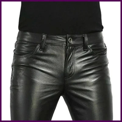 Choice Pantalones de Cuero PU Para Hombre Moda Estilo Rock Club Nocturno Pantalones de Baile Para Hombre Foto 1 de 4