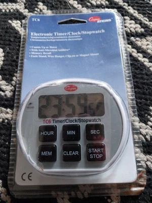 Cooper Atkins TC6 / Timer Clock Stopwatch / 6-Button / Easel Stand or Magnetic - Image 1 of 4