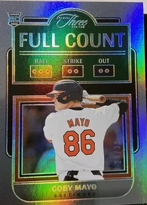 2024 PANINI THRRE AND TWO BASEBALL FULL COUNT RC SILVER 26/32 COBY MAYO - Picture 1 of 2