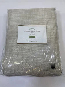 "Cortina forrada de algodón con textura Pottery Barn Seaton 50x84"" avena neutra" - Imagen 1 de 5
