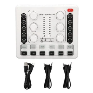M8 Sound Card Body Audio Processing Equipment For Voice Recording Plug and Play - Afbeelding 1 van 13