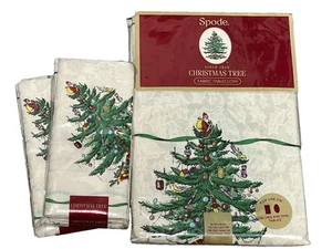 Spode Christmas Tree Baumwollmischung Urlaub Tischdecke 60x84 & Serviette SET - Bild 1 von 4