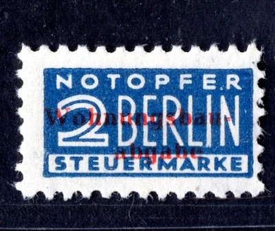 GERMANY FRANCE ZONE 1945 MICHEL #2CZ PERF. 12 BERLIN OVERPRINTED IN RED - Image 1 of 2
