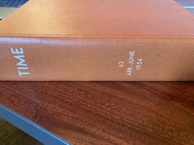 TIME magazine Vol. 63 (April-June 1954) Bound Volume, Ex-Library - Image 1 of 4