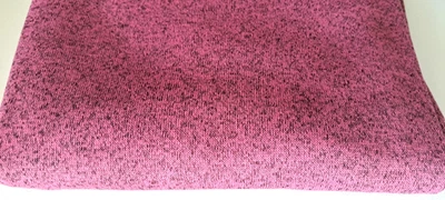 Sweater Knit Fabric Textile Pink w/ Gray & Black ~ 60" wide by 50" in length - Image 1 of 3