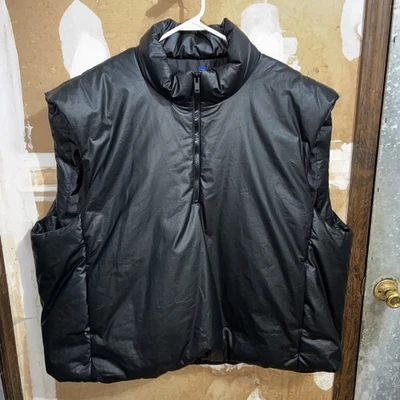 Yeezy Yzy Gap Black 1/4 Zip Sleeveless Puffer Vest Street Yzy Fashion Medium XXL - Image 1 of 4