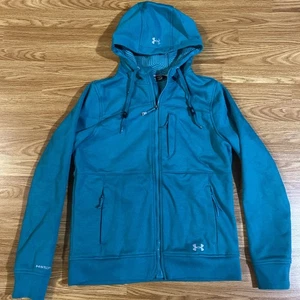 Storm 2 Under Armour Sweatshirt-Jacke mit Reißverschluss und Kapuze Damen Größe M türkis - Bild 1 von 5
