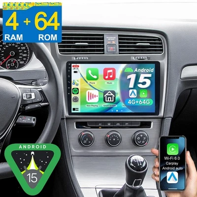 4+64G Android 15 Autoradio CarPlay WiFi GPS Navi für VW Golf 7 VII MK7 2012-2017 - Bild 1 von 4