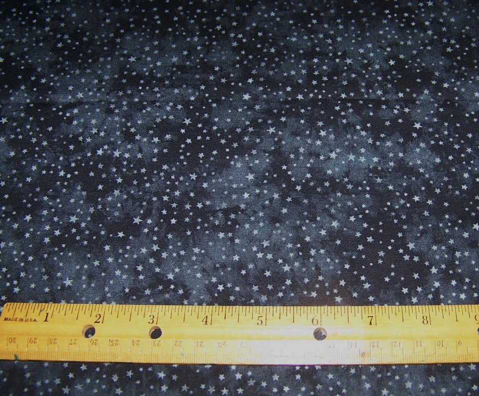 1 yard Maywood Studios BLACK STARRY NIGHT Spooky Halloween 100% Cotton Fabric - Image 1 of 1