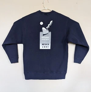 Sudadera Grande De Colección Titanic Film Crew México 1997 Película Azul Envío Rara - Imagen 1 de 8