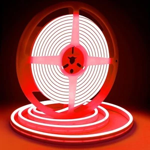 12V Red Waterproof LED Strip Sign Neon Lights Flexible Silicone for Building Car - Picture 1 of 14