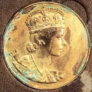 1953 BOXED QUEEN ELIZABETH II CORONATION SOUVENIR MEDALLION (#4641) - Picture 1 of 4