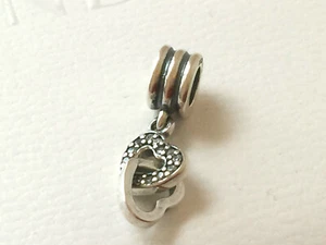 Authentic Pandora Interlocking Hearts Dangle Charm ALE 925 #791242CZ - Picture 1 of 2