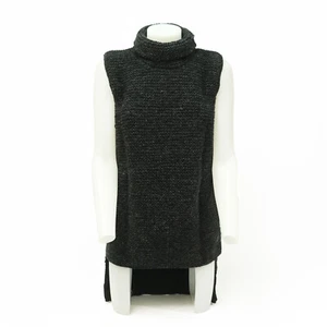 Pullover Wolle schwarz Wollkleid kurzes ärmellos Kleid (S,M,L) Nepal Geschenk - Picture 1 of 4