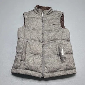 Zara Man Mens Vest Large Reversible Quilted Corduroy Brown Hiking Outdoor - Picture 1 of 9