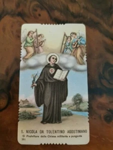 Santino Holy Card fustellato San Nicola da Tolentino  GT1471 ^ - Picture 1 of 2