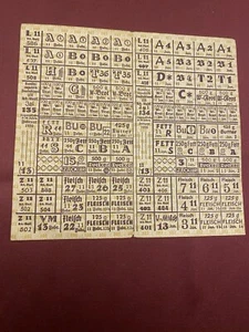 Lebensmittelmarken Jan. 1950 Vollständig Dokument BRD - Bild 1 von 2