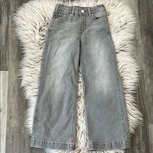 Scotch & Soda The Wave Grey High Rise Wide Leg Denim Jeans Girls Size 8 - Picture 1 of 12