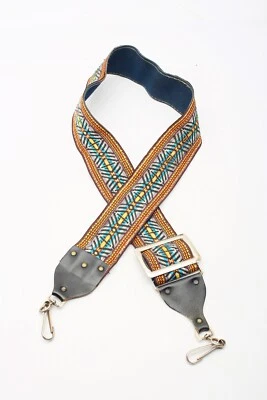 Alça de ombro para câmera RETRO - Azul-petróleo + Amarelo + Vermelho + Branco + Preto Tipo Hippie + Groovie - Imagem 1 de 4