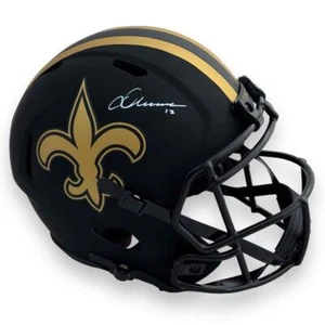Chris Olave Casco Autografato Firmato Saints Eclipse Speed Rep - Beckett - Foto 1 di 3