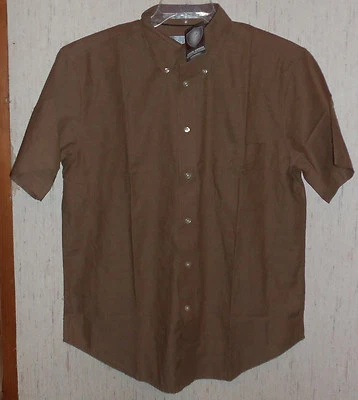 CAMISA BLINDADA ANTIARRUGAS Y CAMBRAY MARRÓN ZINC PARA HOMBRE NUEVA CON ETIQUETAS TALLA M Foto 1 de 3