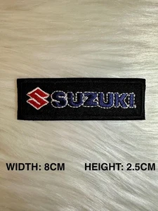 Suzuki Logo Embroidered Iron On Sew On Patch Applique for Clothes Jackets Bags - Picture 1 of 3