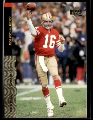 1995 Upper Deck Joe Montana Box Set #16 First Passing Crown Football Card 0601J - Image 1 of 2