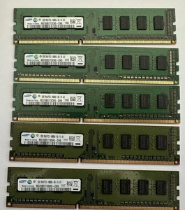 5 x Samsung 2GB 1Rx8 PC3-12800 Memory  - Picture 1 of 2