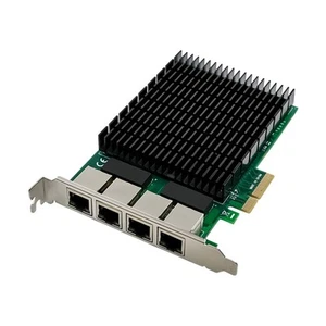PCI-E X4 Gigabit 4 Ports Serveur Carte RéSeau Serveur NIC I210-T4 RJ45 Ethe5450 - Photo 1/9