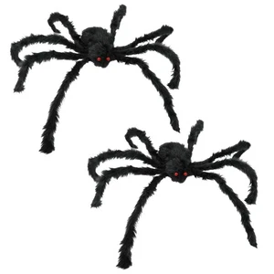 Jamiewin Riesenspinne für Halloween Dekoration 2er Pack 55 Zoll groß behaart Fak... - Bild 1 von 8