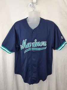 Vintage Starter Ken Griffey Jr 24 Seattle Mariners MLB Baseball Jersey Blue S XL - Picture 1 of 5
