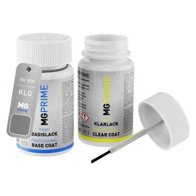 Autolack Lackstift für KIA KLG Steel Grey Metallic Stahlgrau Metallic 2 x 50ml - Bild 1 von 4