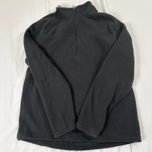 Cabela’s Herren Large 1/4 Zip Fleece Pullover Jacke Schwarz Outdoor Layer - Bild 1 von 9