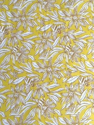 ~ Terry de algodón de tela Lilly Pulitzer - abejas amarillas 18”x30” # 292 Foto 1 de 2