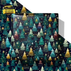 Christmas Tree Wrapping Paper for Kids Adults - Xmas Wrapping Paper with Starry  - Picture 1 of 8