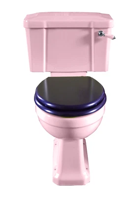 TRTC Art Deco Pink Close Coupled Toilet Traditional New - Image 1 of 4