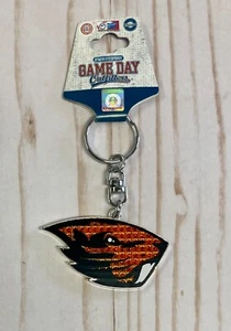 Schlüsselanhänger Ring Oregon State Beavers orange schwarz Biberkopfform Einheitsgröße NEU - Bild 1 von 2