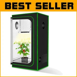 Easy-Install 600D Hydroponic Grow Tent 18"x18"x32" - Perfect for Indoors - Picture 1 of 9